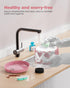 6 3 108oz/3.2L Pink Cat Water Fountain:with Carbon Filters + Sponge Filters - BEMOONY Pet Water Fountain - Water