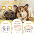 Dazzling Ceramic Elevated Cat and Dog Bowls, Raised Food and Water Bowls for Indoor Pets (Grey)