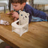 4.52X3.93X6.69 Inch POPETPOP Handmade Wooden Hamster Chair with Tray Small Pet Feeding High Chair for Hamsters Guinea