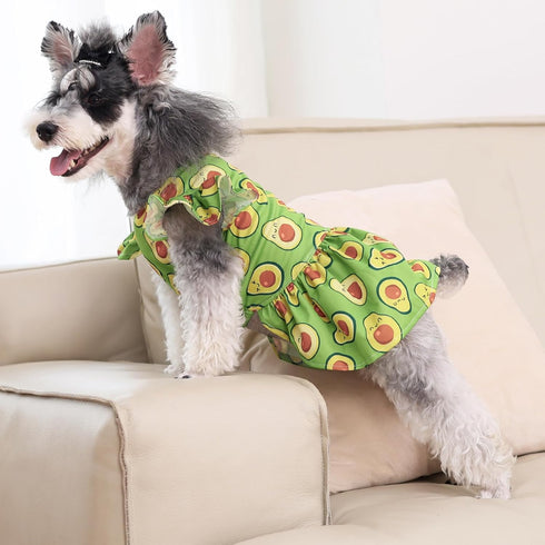 CuteBone Dog Dress Princess Puppy Birthday Dresses with Flutter Sleeves Cat Clothes Outfit for Small Dogs Girl Pet Apparel FX07L