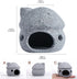 Aquarium Mushroom House Decorations, Small Ceramic Pleco Caves Betta Fish Tank Accessories, Shelters Fish Shrimp Breeding Cave, Cute Mushroom Shape Fish Tank Decorations Stone Color - Grey