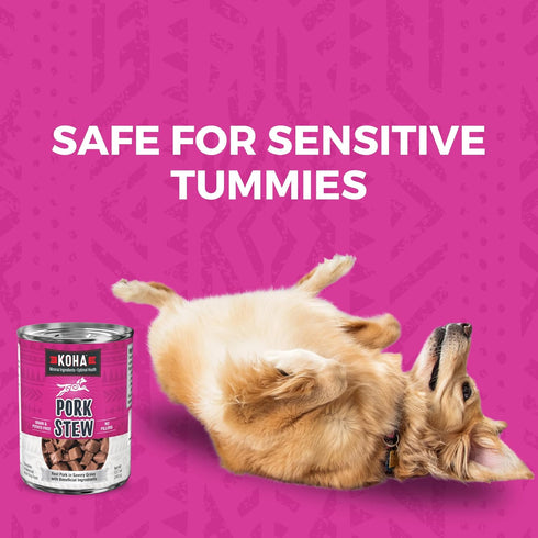 12.7oz 12) KOHA Minimal Ingredient Pork Stew for Dogs, High Protein Limited Ingredient Dog Food, Cans (Case