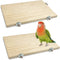 kathson 11.8 x 7.8 Inches Large Bird Perch, 2 PCS Natural Wooden