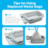Bags-2 M1 Neakasa Replaced Waste Rolls, Cat Litter Waste Receptacles Bags for Open-Top Self-Cleaning Cat Litter Box