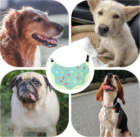PetPhindU Cute Dog Bandana Cartoon Donuts Pet Dog Bib Neckerchief Cat Bandana Waterproof Pet Bib for Medium to Large
