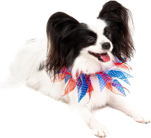 Midlee Medium Patriotic Dots Dog Collar for 4th of July