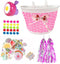 Kids Bicycle Accessories Set - Bike Decorations, Scooter Basket, Bell, Streamers, Stickers, Star Spoke for Boys Girls