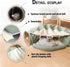 LEFTSTARER 2-in-1 Collapsible Cat Tunnel for Indoor Bed and Hideout - Pet Dog Rabbit Bunny Ferret Tunnel Tubes Toys