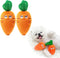 Sndperiexam 2 Pcs Soft Puppy Pet Supplies, Cute Orange Carrot Plush Chew Squeaker