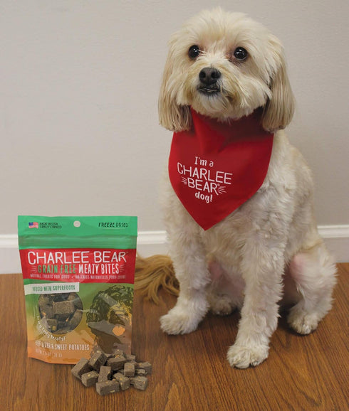 Charlee Bear Meaty Bites Dog Treats, Beef Liver & Sweet Potatoes, 2.5oz