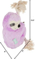 Fringe Studio Plush Dog Toy, Purple Sloth On A Rope, PetShop Collection