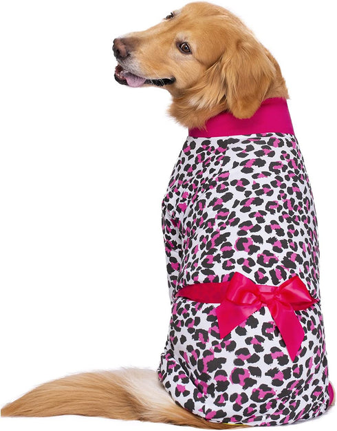 Medium Large Dog Recovery Suit for Surgery, Neuter Spay Onesie for Shedding, Licking Wound Alternative, Leopard Print