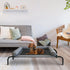 PETIME Cooling Elevated Pet Cushion Bed, Raised Dog Cot for Small Dogs, Portable Indoor & Outdoor Hammock Bed (48 Inch)