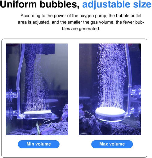 Upettools Aquarium Air Stone Kit, Nano Bubble Stone with Control Valve for Fish Tank and Hydroponic