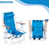 UDeuxff Set 2,4-Position Backpack Folding Beach Chair of Portable Beach Chairs for Sand Camping Lawn Concert Travel