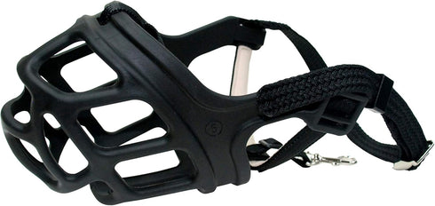 ZEUS Alpha TPR Muzzle, Comfort Fit Design for X-Large Dogs, Prevents Biting, Barking, Chewing, Black
