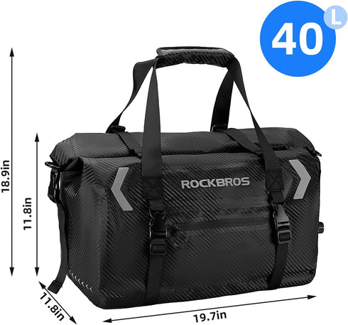 ROCKBROS Waterproof Duffel Bag, 20-60L Dry Duffel Bag for Motorcycling, Boating, Kayaking, Camping, Fishing Outdoor