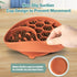 Slow Feeder Dog Bowls, Silicone Non-Slip Pet Food Bowls with Suction Cups for Small Medium Breeds (Orange)