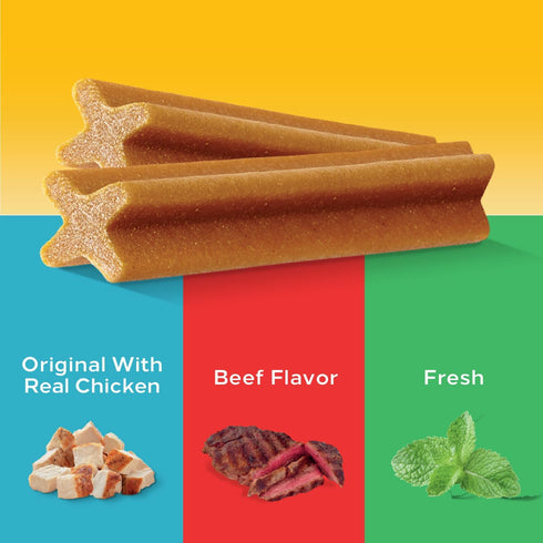 2.36 lb. Pack (157 Pedigree Dentastix Dental Chews for Dogs, Small and Toy Breed Dog Treats, Original, Beef & Fresh