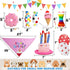 Dog Birthday Toys - Happy Birthday Gift for Dogs, Squeaky Plush Cake Hat Bandana for Small & Medium Dog Birthday Party