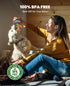 Xeuch Interactive Dog Toys, Automatic Moving and Rolling LED Light Up Dogs Ball with Rope, Motion-Activated Wicked Ball