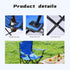 XAIODRAGONSKY Lightweight Folding Camping Chairs, Outdoor Lawn Beach Chair with Cup Holder & Carry Bag for Travel