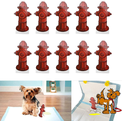 20Pcs 7.3 3.9in Dog Pee Post Guide Paper Pee Trainer, Hydrant Shaped Pet Diaper Pad Guide for Small Dogs, Puppies Dogs