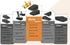 Squat Wedge Block 6PCS Adjustable Non-slip Rubber Ramp for Heel Elevated Squat, Weight Lifting