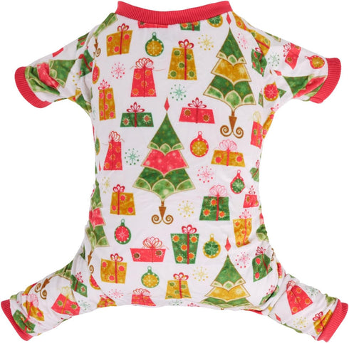 CuteBone Small Dogs Christmas Outfit, Soft Puppy Onesies Pjs Dog Pajamas, Comfy Doggie Jumpsuit