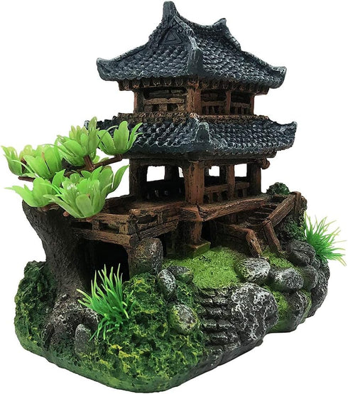 Classical Resin Castle Decorations - Realistic Details Castle for Fish Tank Aquarium Accessories