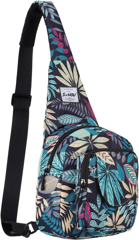 XEYOU Small Sling Bag, Lightweight One Strap Backpack, Unisex Crossbody Chest Bag for Hiking