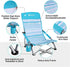 VILLEY Low Beach Chair, High Back Folding Chair for Adults, Lightweight and Portable for Outdoor, Camping, Lawn, Music