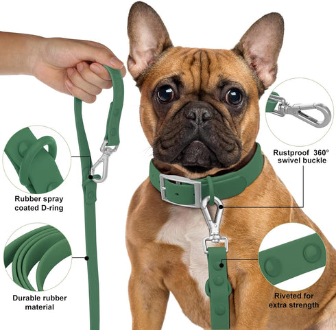 Waterproof Dog Leash - Standard with 2 Hooks for Walking, Adjustable Lengths for Traffic Control, Durable for Medium