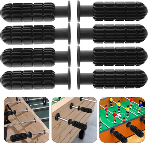 Set Zerodeko Sturdy Foosball Handles and End Caps Table Soccer Accessories with Black and White Footballs Compatible