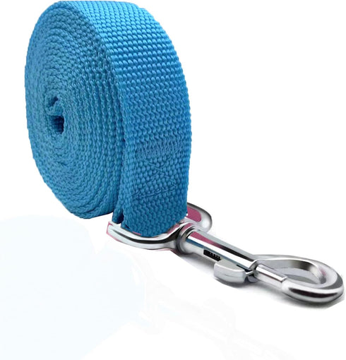 Strong Dog Leash 4FT/5FT/6FT, Nylon Leashes for Small Medium Large Dogs (Blue, 1 in x 15 ft)