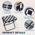 SICHCIS 1.1lbs 300lbs 10.5 Inch Collapsible Stool Camping Folding Stools: Lightweight Portable Foot Stool Load