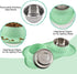 Dog Bowls 2 Stainless Steel Bowls for Pet Water and Food Feeder with Non-Spill Skid Resistant Silicone Mat
