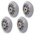 Inline Skate Wheels with Bearings, 3 Inch Roller Blade Wheels 76mm Clear for Office Chairs, Luggage, 4 Pack