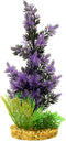 Blue Ribbon Pet Products ABLCB2010BKP Pacifica Plant for Aquarium, Black/Purple