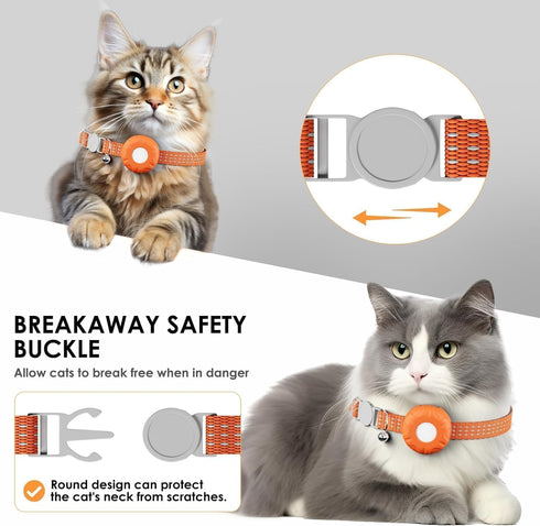 HONGTOP H Cat Tracker,Pet Tracker for Cats Compatible with Apple Find My App(Only iOS),Waterproof Tracker Cat Collar