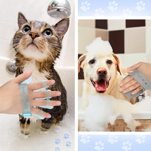 9 Pcs Dog Grooming Brush Shedding Kit, Self-Cleaning Slicker Brush, Nail Clippers, Scissors for Cats and Pets