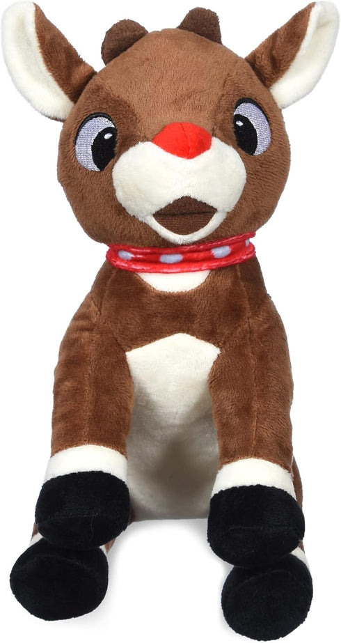 Rudolph The Red-Nosed Reindeer Plush Dog Toy, 9" Squeaker, Holiday Toys for Pets, Christmas Dog Toys