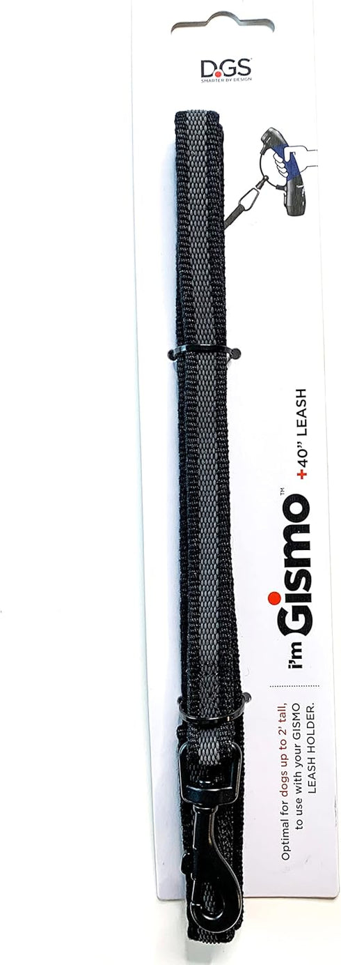 Dog Gone Smart Gismo Leash for Small Dogs - Durable Black Puppy Leash for Training & Walking