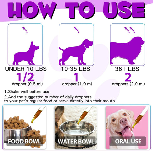 Oimmal 15 1 Immunity, 2 oz in Dog Multivitamin, All-in-One Multi Liquid Multivitamin for Dogs, Dog Vitamins
