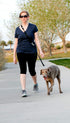 Hands Free Dog Leash Training Lead, Double Snap Grommet Adjustable, Large 1" x 7.5’ Red