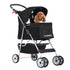 FDW Pet Stroller 4-Wheel Dog Cat Stroller Travel Folding Carrier Puppy Stroller