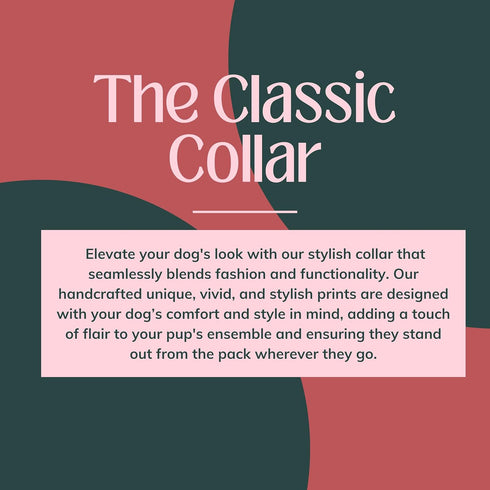 Classic Adjustable Pet Collar, Durable Comfortable for Small Medium Large Dogs, Made of Washable Polyester