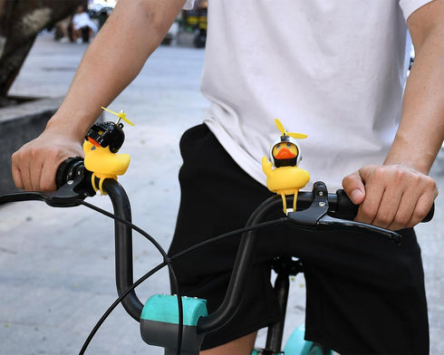 2.75 Inch DS. DISTINCTIVE STYLE Middle Finger Rubber Duck Yellow Rubber Duck with Propeller Helmet Funny Car Ornaments