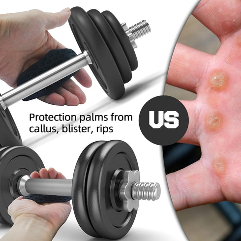 Grips for Weight Lifting,Ergonomics Workout Gloves for Women Men, Rubber Fingerless Gym Weight Grips,Lifting Grips