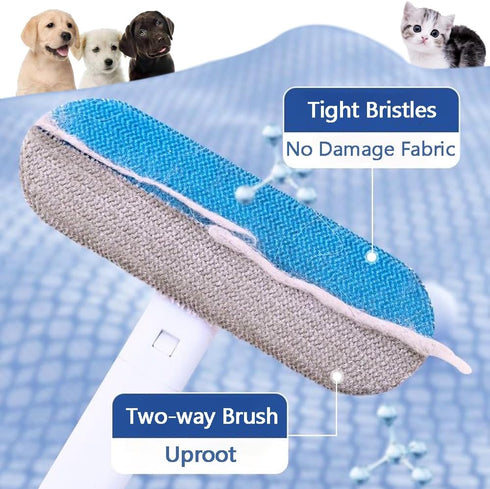 Pet Hair Remover, 4 in1 Cat and Dog Hair Remover for Couch with Extra long Handle, 17-Inch, Cat Lint Squeegee for Furniture, carpet, Clothes, Bedding, Tile, Hardwood Floor, Car, Window